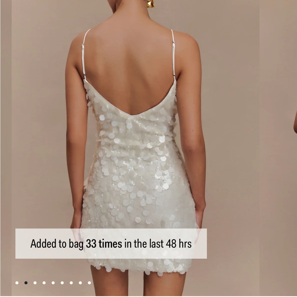 Meshki Ivory Sequin Detail Dress - Picture 7 of 9